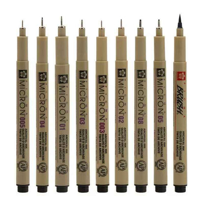Sakura Micron Pens for Manga – Pro Sketching Needle Tip Pens