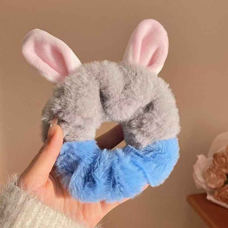 Cute Plush Animal Ear Hair Ties for Kawaii Fall Headband