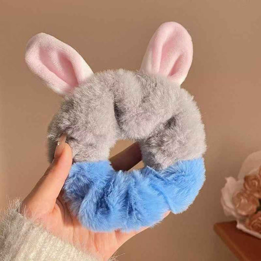 Cute Plush Animal Ear Hair Ties for Kawaii Fall Headband