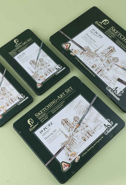 Giorgione Pro Sketching Set - Portable Iron Box for Artists Essentials