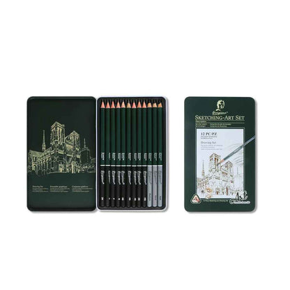 Giorgione Pro Sketching Set - Portable Iron Box for Artists Essentials