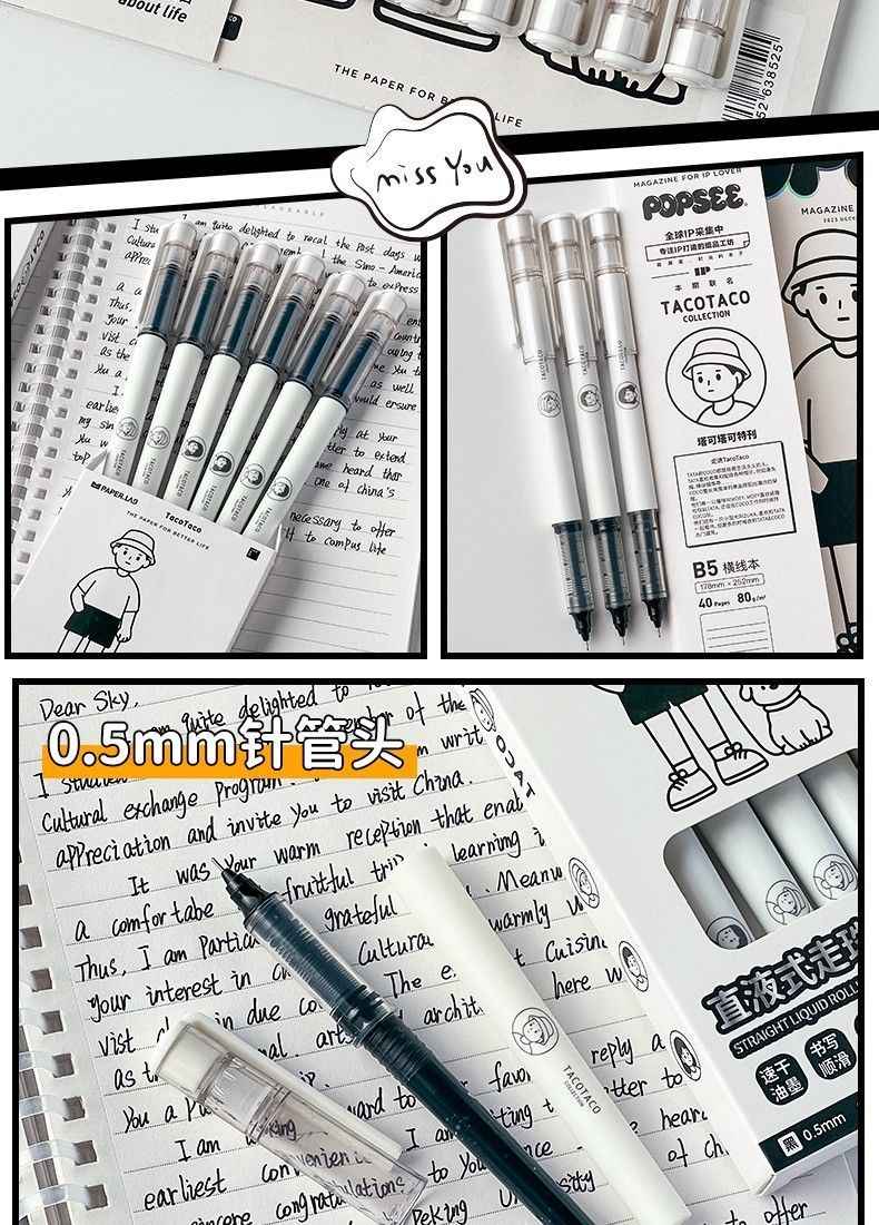 TacoTaco Quick-Dry Liquid Pen for Effortless Writing – Perfect for Students!