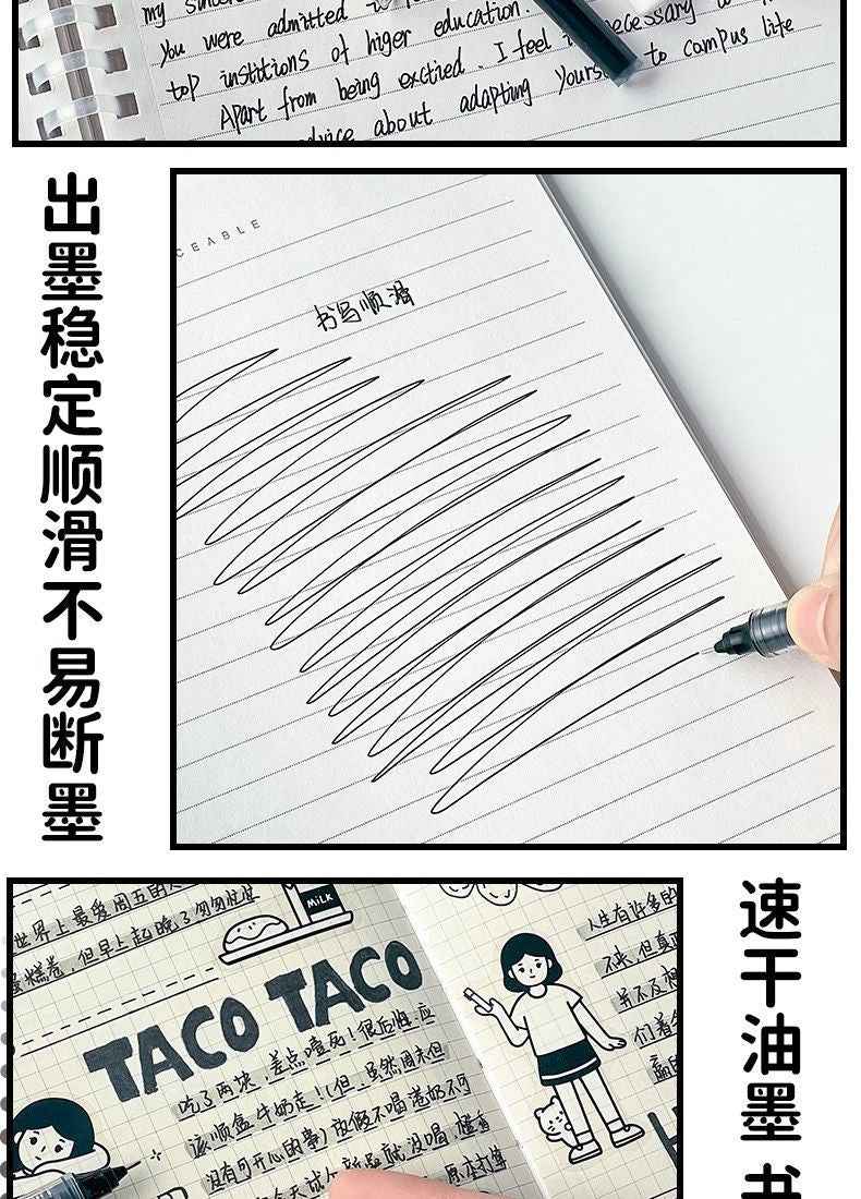 TacoTaco Quick-Dry Liquid Pen for Effortless Writing – Perfect for Students!