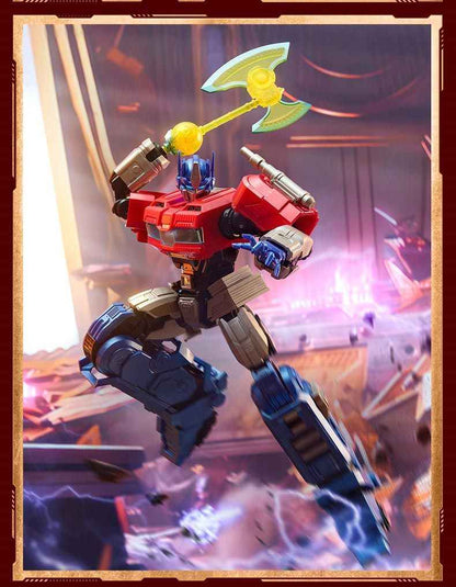 Bluextro Prime Action Figure with Dual Forms, Lights, and Swappable Parts