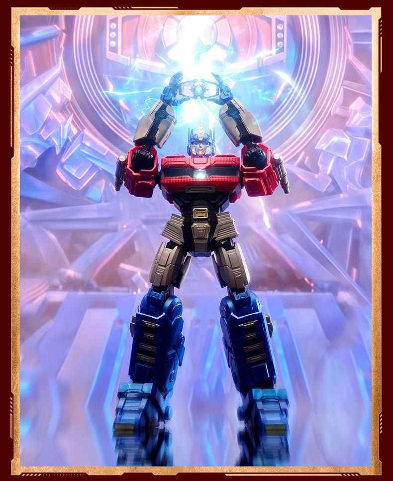 Bluextro Prime Action Figure with Dual Forms, Lights, and Swappable Parts