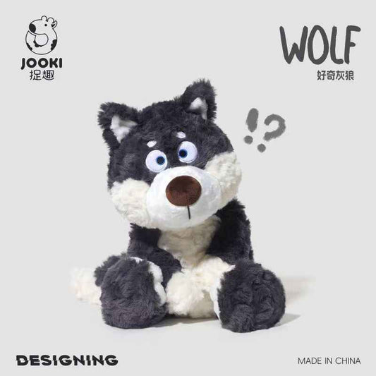 Jooki Gray Wolf Plushie – Soft & Cuddly Birthday Gift for Her