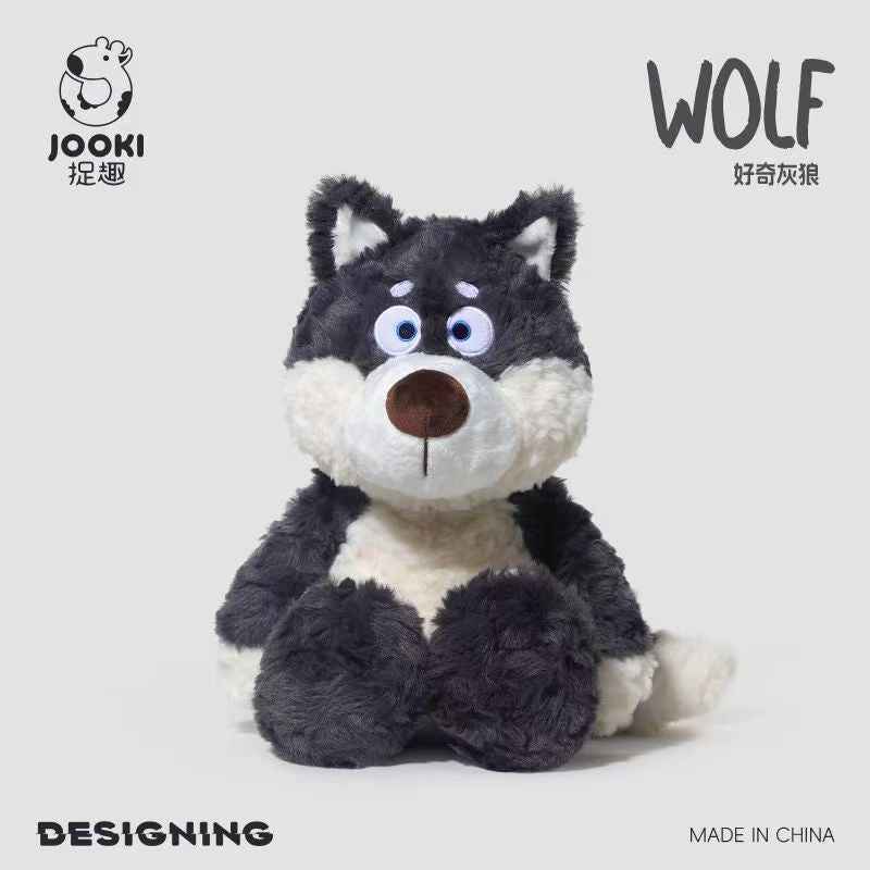 Jooki Gray Wolf Plushie – Soft & Cuddly Birthday Gift for Her