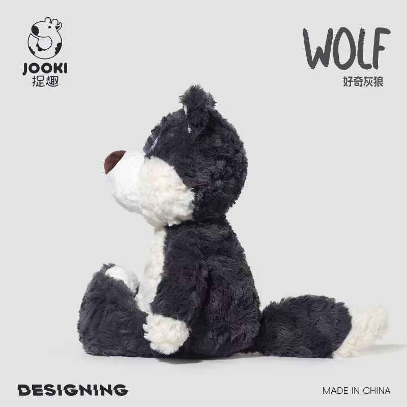 Jooki Gray Wolf Plushie – Soft & Cuddly Birthday Gift for Her