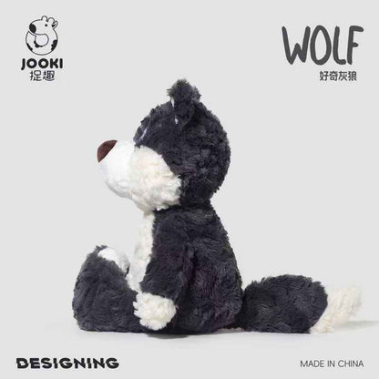 Jooki Gray Wolf Plushie – Soft & Cuddly Birthday Gift for Her