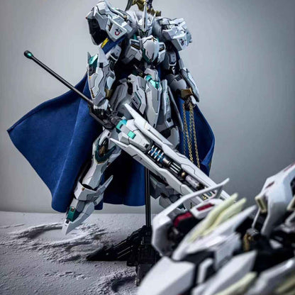 Lancelot Wide-Cut Cape in Cyan with Gold Foil & Flex Mane