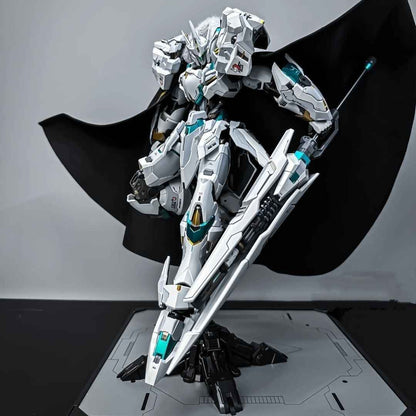 Lancelot Wide-Cut Cape in Cyan with Gold Foil & Flex Mane