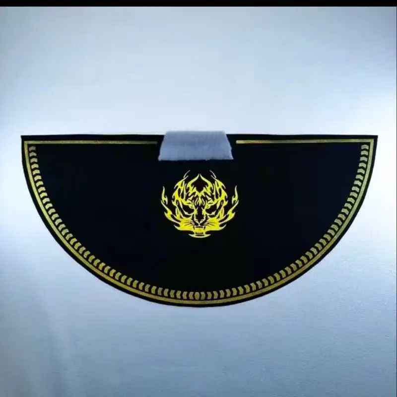 Lancelot Wide-Cut Cape in Cyan with Gold Foil & Flex Mane