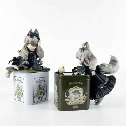 RIBOSESTAR Onmyoji Cat Figure | Adorable Kitten/Tanuki Anime Statue for Collectors