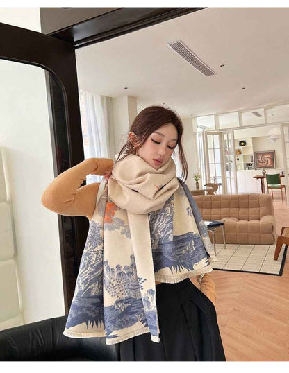 2025 Winter Scarf Gift Set with Soft Cashmere in Luxury Box