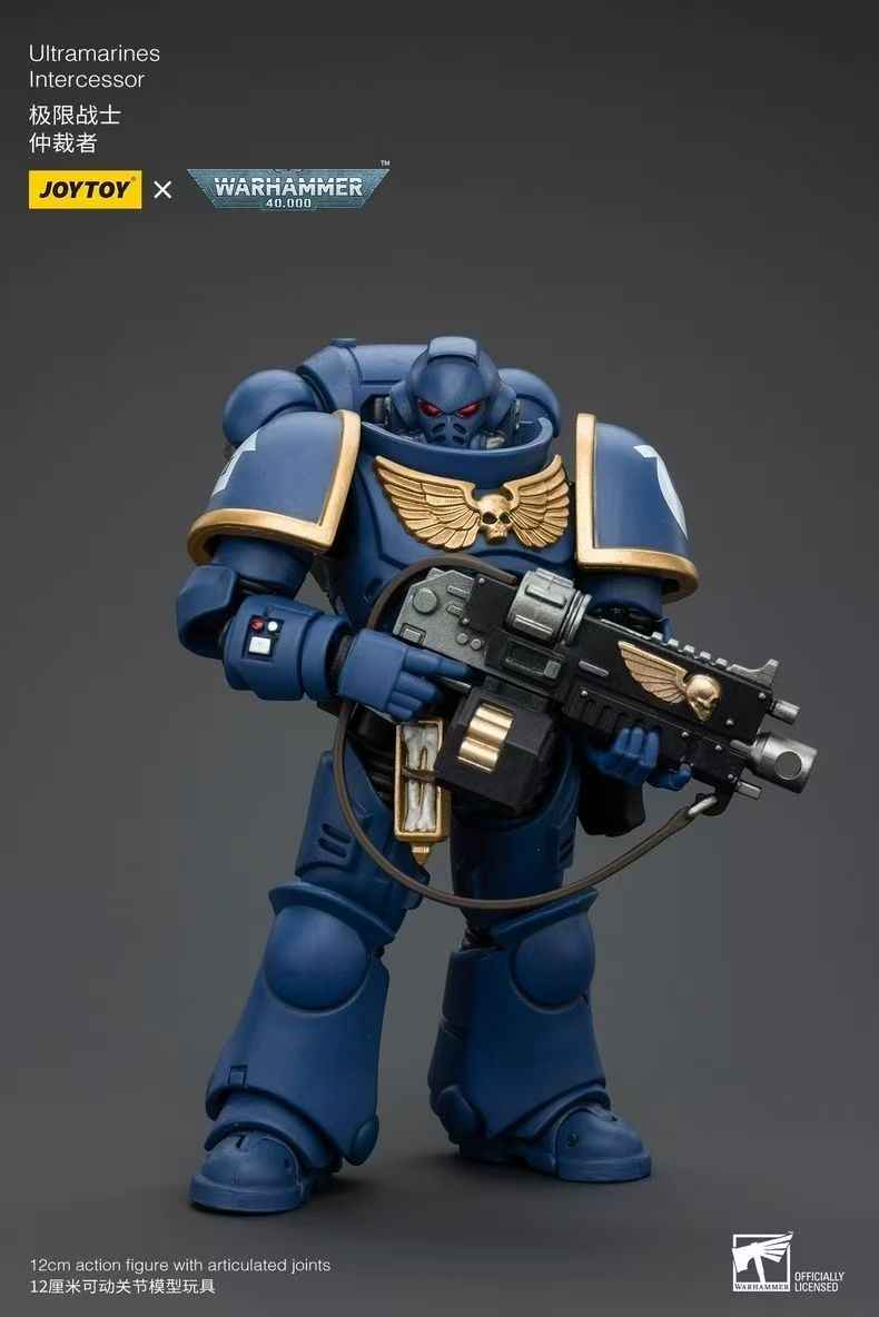 JOYTOY Ultramarines Intercessor Action Figure | 12cm Warhammer 40K Collectible