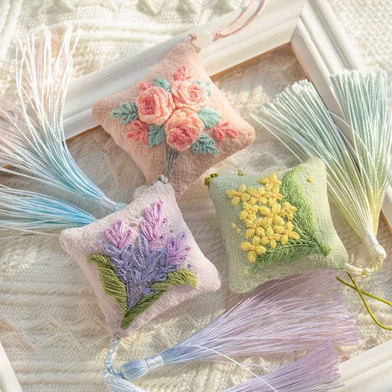 DIY Floral Embroidery Kit | Make Your Own Chinese-Style Sachet
