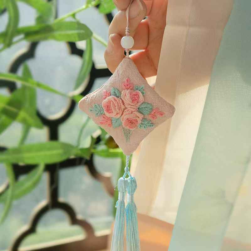 DIY Floral Embroidery Kit | Make Your Own Chinese-Style Sachet