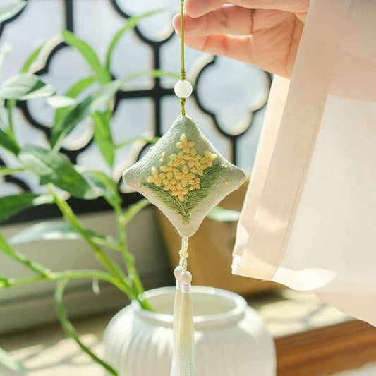 DIY Floral Embroidery Kit | Make Your Own Chinese-Style Sachet