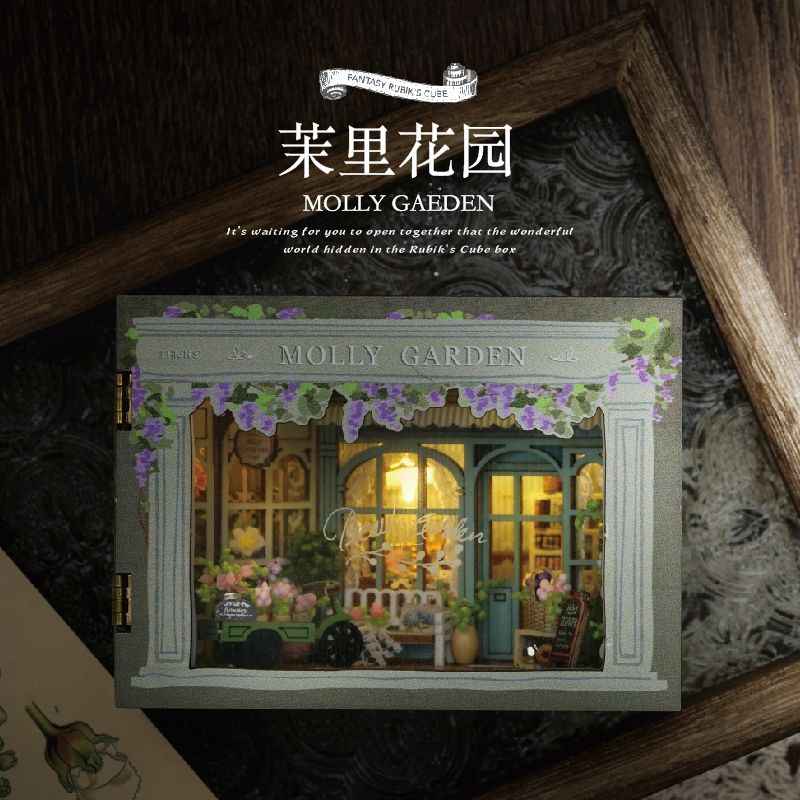 DIY Fantasy Cube House Kit | Wooden Miniature w/Tools