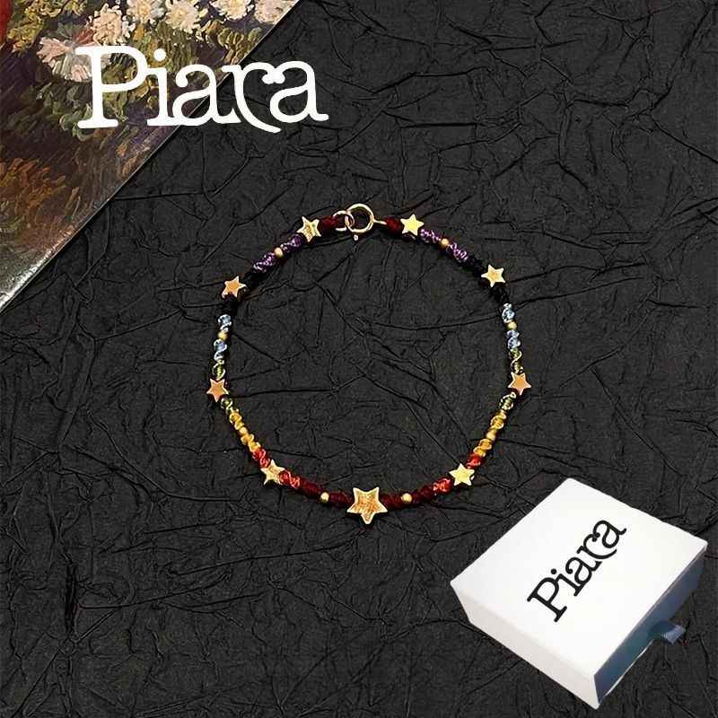 PIARA Rainbow Memory Star Bracelet | Colorful Thread + Stars