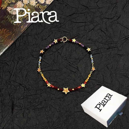 PIARA Rainbow Memory Star Bracelet | Colorful Thread + Stars