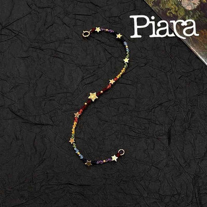 PIARA Rainbow Memory Star Bracelet | Colorful Thread + Stars
