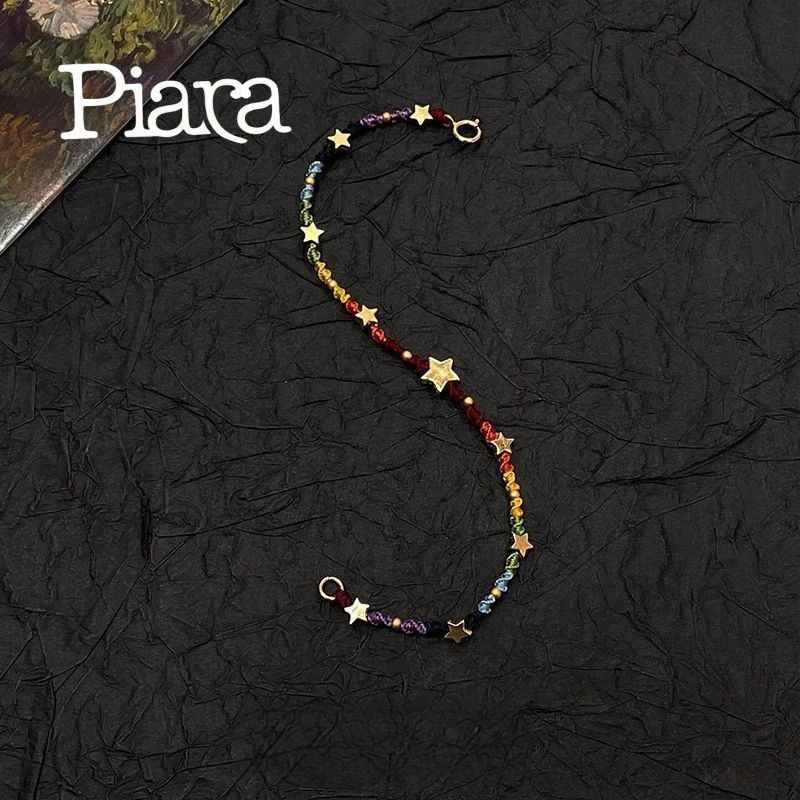 PIARA Rainbow Memory Star Bracelet | Colorful Thread + Stars