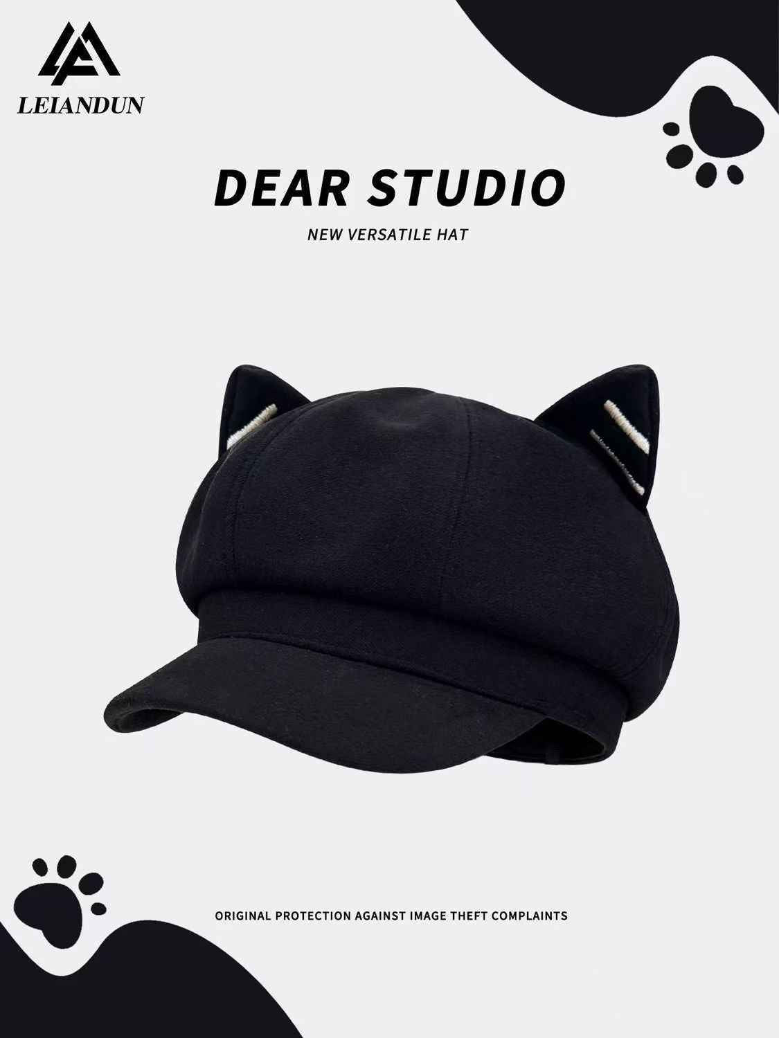 Japanese Cat Ear Beret | Newsboy Cap | Visor | Versatile & Face-Slimming