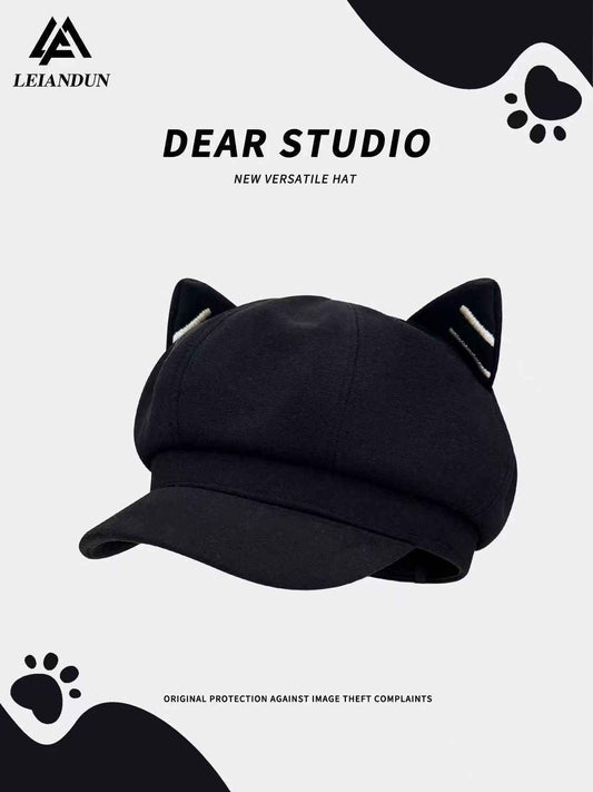 Japanese Cat Ear Beret | Newsboy Cap | Visor | Versatile & Face-Slimming
