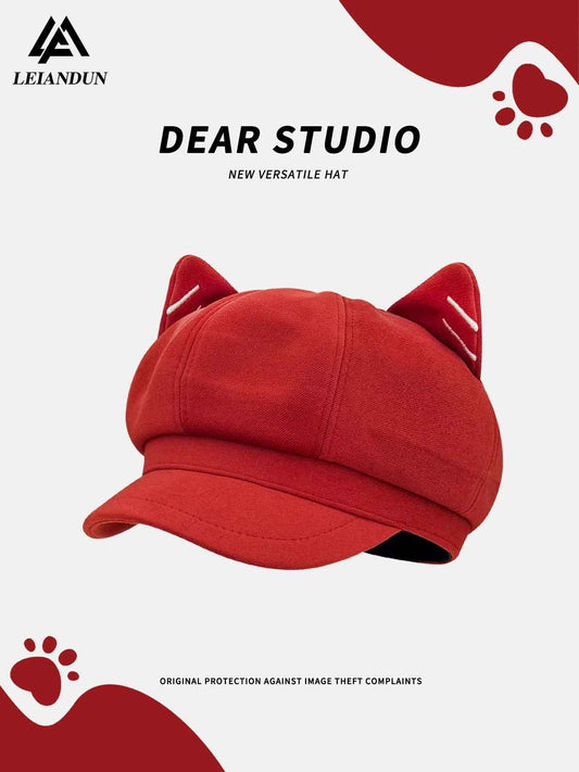 Japanese Cat Ear Beret | Newsboy Cap | Visor | Versatile & Face-Slimming