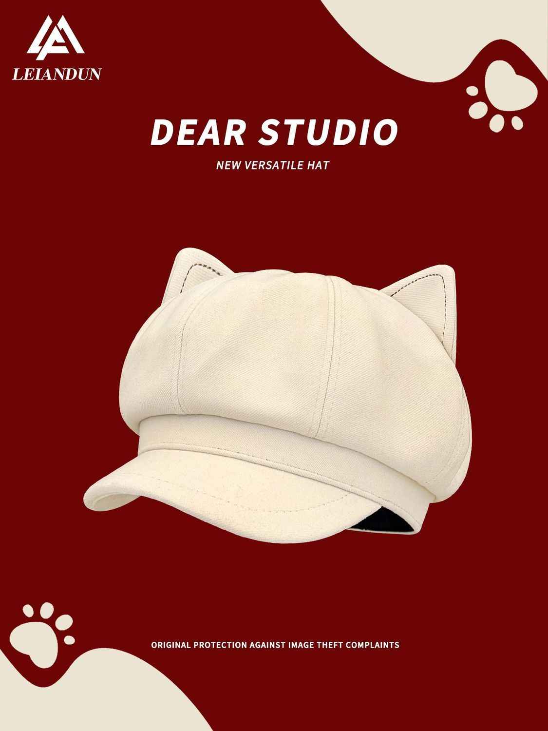 Japanese Cat Ear Beret | Newsboy Cap | Visor | Versatile & Face-Slimming