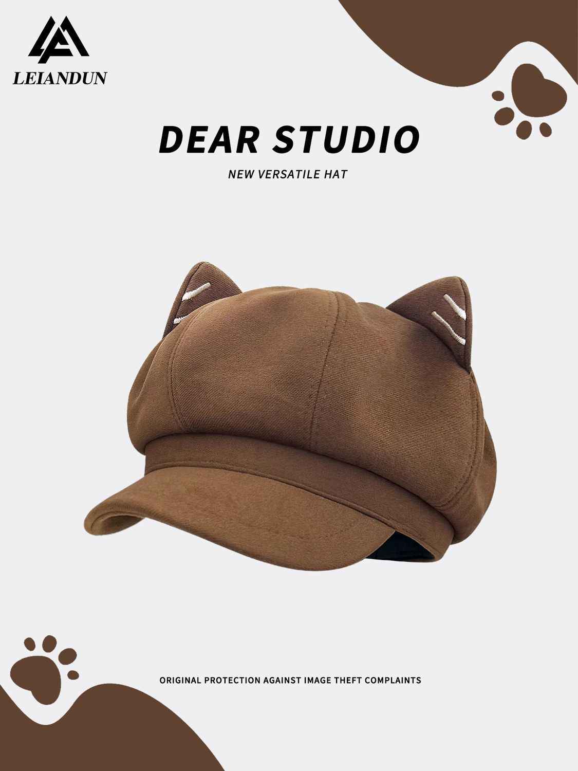 Japanese Cat Ear Beret | Newsboy Cap | Visor | Versatile & Face-Slimming