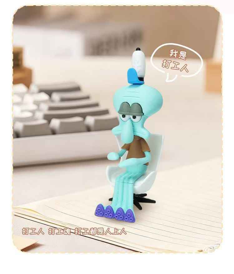 Squidward Figurine Desk Decor for Office and Stress Relief