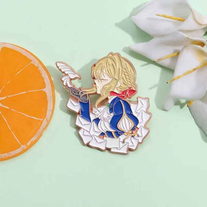 Violet Evergarden Enamel Pin | Metal Pin for Backpacks & Bags