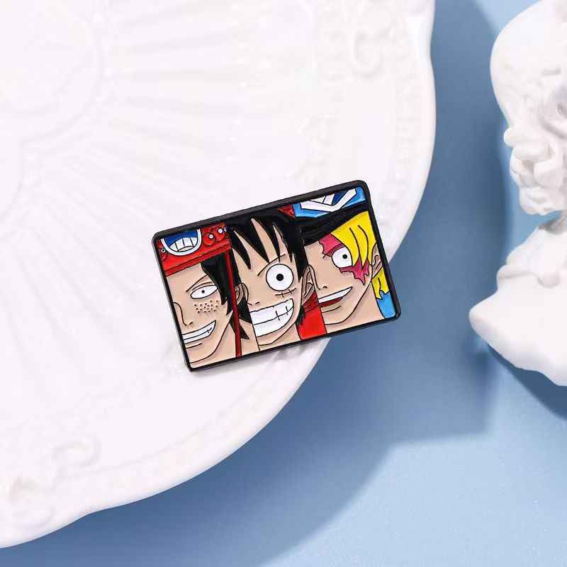 One Piece Luffy Enamel Pin | Cute Anime Lapel Pin