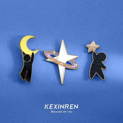 Pick Stars & Hang Moon Pin | Unique Couple Gift for Festive Season