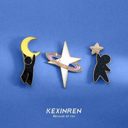 Pick Stars & Hang Moon Pin | Unique Couple Gift for Festive Season