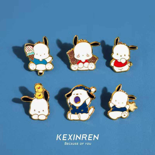 Pachadog Enamel Pin Set (6pcs) | Cute Holiday Gift fAor Her