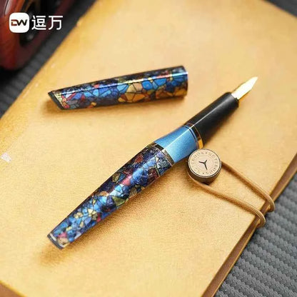 European Retro Pen Set: Stained Glass Design, Holiday Gift