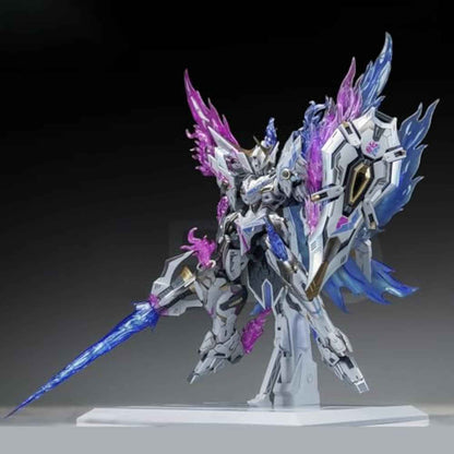 Plastic Model Action Figures Kits, Flame Soul Emperor of Flame, 8.66in Mecha Model, 1:100 Collectible Easy to Assem