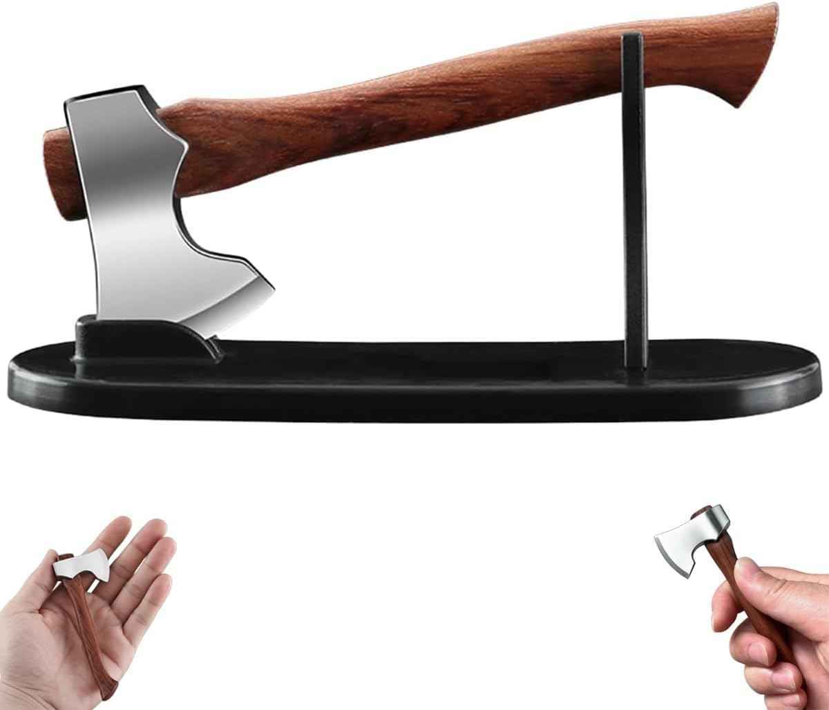 Mini Tactical Axe - Stainless Steel Fixed Blade for EDC & Survival