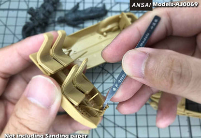 10in1 Stainless Steel Sanding Rod Fine Alexen Models Polishing Sticks - TTpen