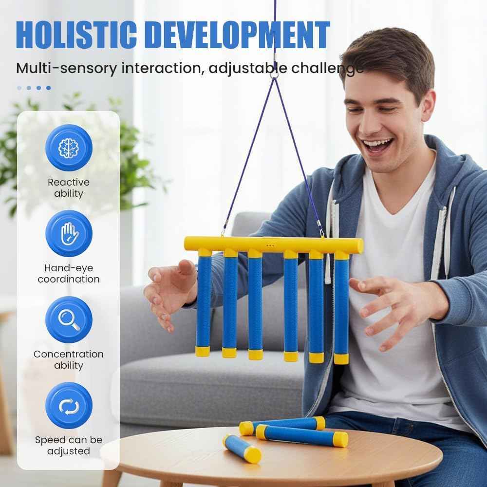 Reflective Drop Stick Challenge Game Reflex Training Toy