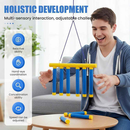 Reflective Drop Stick Challenge Game Reflex Training Toy