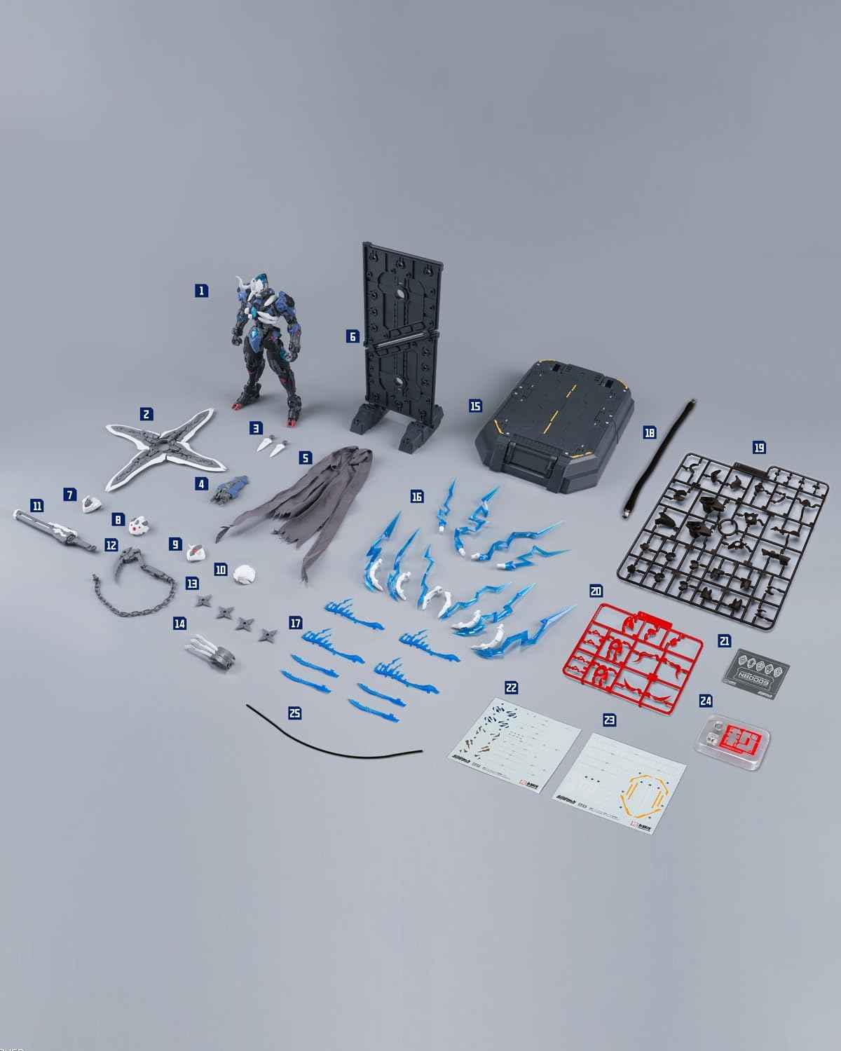 Plastic Model Action Figures Kits, Flame Soul Emperor of Flame, 8.66in Mecha Model, 1:100 Collectible Easy to Assem