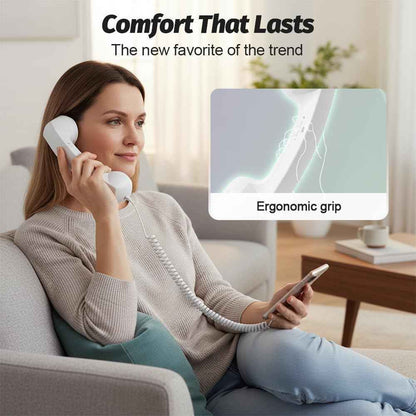 Retro Phone Handset Landline Telephone Style Type-C