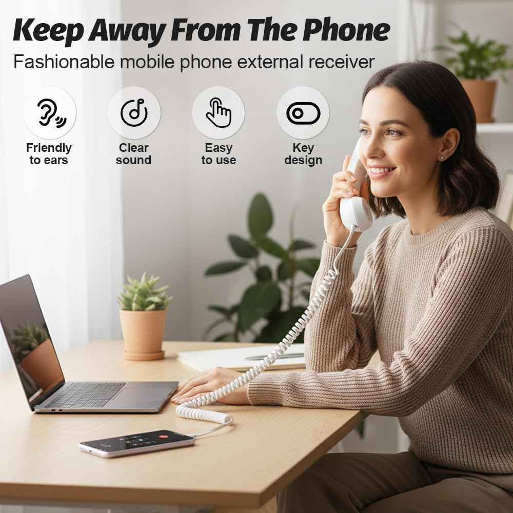 Retro Phone Handset Landline Telephone Style Type-C