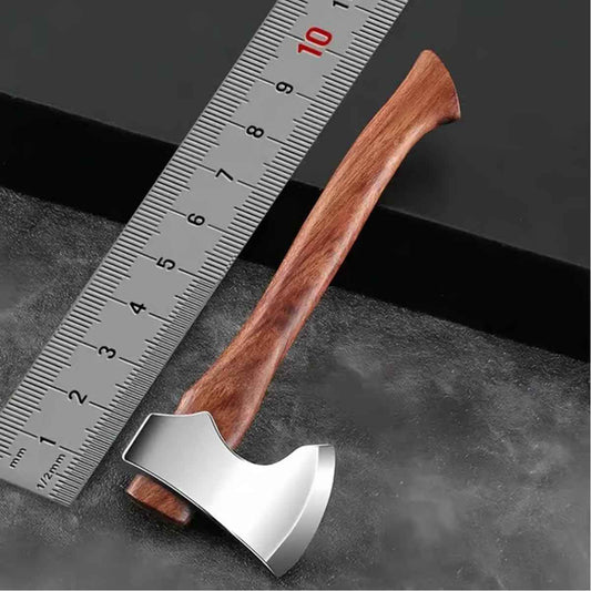 Mini Tactical Axe - Stainless Steel Fixed Blade for EDC & Survival