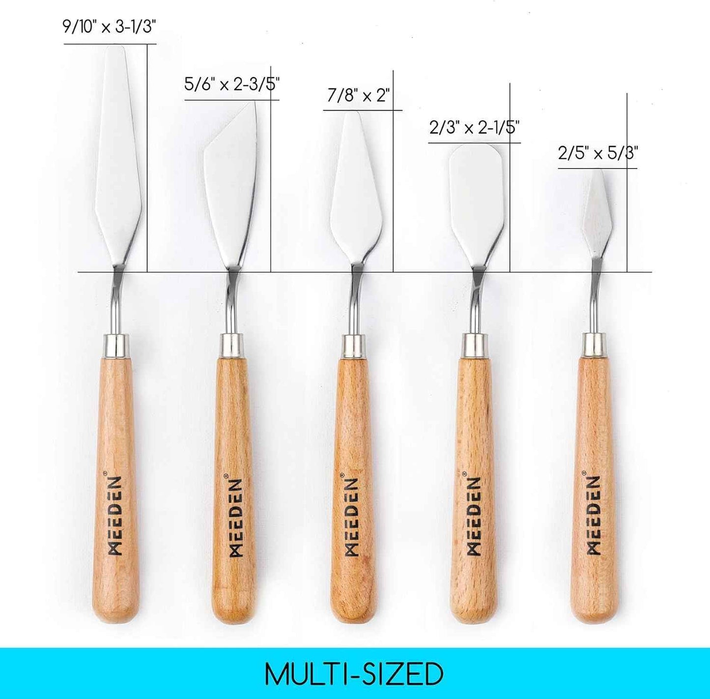 MEEDEN 5Pcs Palette Knife Set for Oil Canvas Acrylic Painting