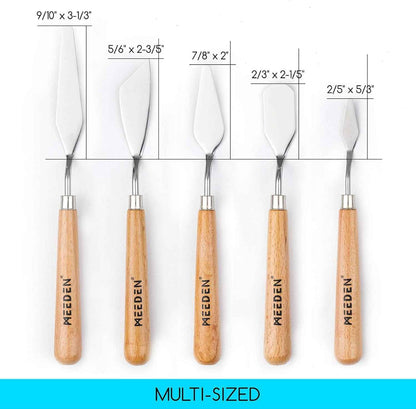 MEEDEN 5Pcs Palette Knife Set for Oil Canvas Acrylic Painting